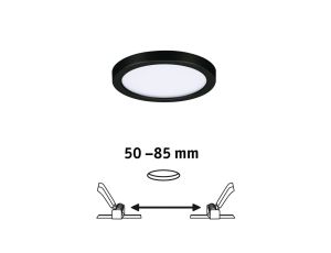 Plafoniera VariFit AREO LED 6.5W 550lm 4000K okragła 118mm IP44 230V czarny matowy / tworzywo sztuczne