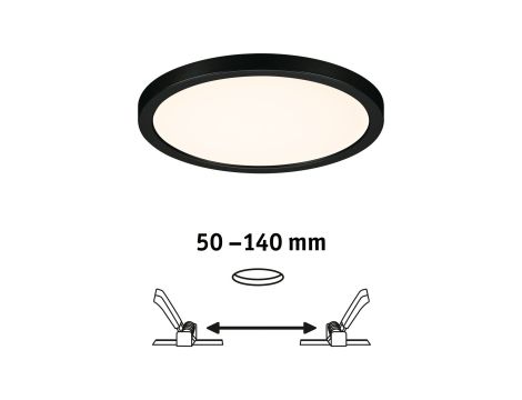 Plafoniera VariFit AREO LED DIM 13W 1300lm 3000K okragła 175mm IP44 230V czarny matowy / tworzywo sztuczne