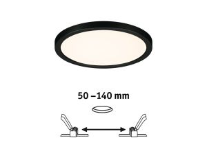 Plafoniera VariFit AREO LED 13W 1200lm 2000-4000K okrągła 175mm IP44 230V czarny matowy / tworzywo sztuczne