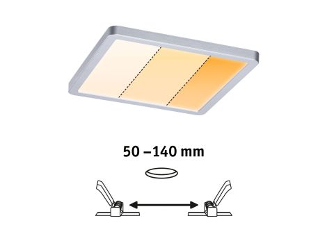 Plafoniera VariFit AREO LED DIM 13W 1200lm 2000-4000K 175x175mm IP44 230V chrom matowy / tworzywo sztuczne