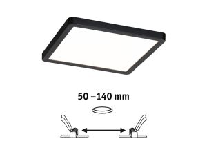 Plafoniera VariFit AREO LED DIM 13W 1200lm 2000-4000K 175x175mm IP44 230V czarny matowy / tworzywo sztuczne