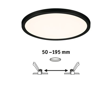 Plafoniera VariFit AREO LED DIM 16W 1500lm 2000-4000K okrągła 230mm IP44 230V czarny matowy / tworzywo sztuczne