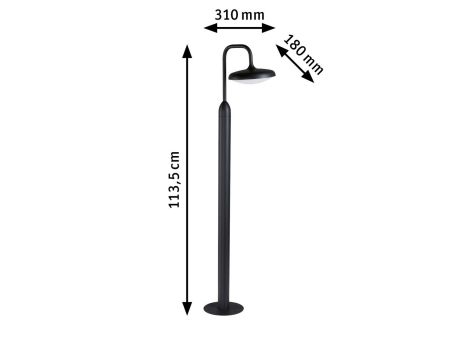 Oprawa ogrodowa NOSTRO LED 10W 1135 mm 900lm 3000K  IP44 230V antracyt aluminium - 3
