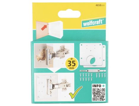 Zestaw naprawczy do zawiasów puszkowych, po stronie drzwiczek, Wolfcraft