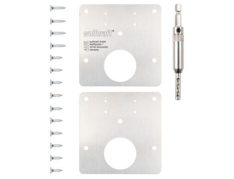 Zestaw naprawczy do zawiasów puszkowych, po stronie drzwiczek, Wolfcraft - 2