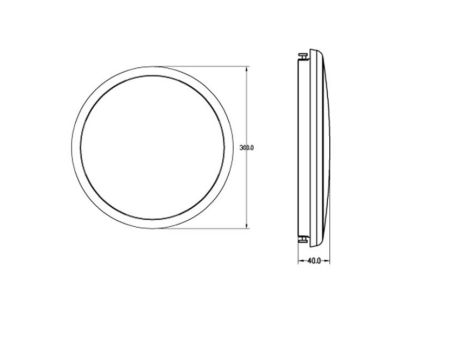 Plafoniera SUNLIGHT LED 21W SLAVE okrągła 300mm 2328lm IP65 4000K 230V biały / tworzywo sztuczne - 3