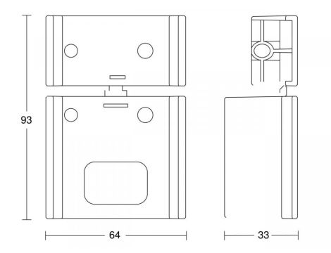 Uchwyt ścienny narożny do czujnika IS 180-2, Is 2180-2, 2180 ECO czarny - 2