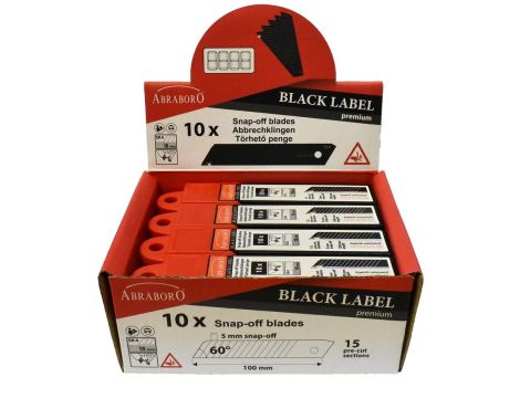 Ostrza odłamywane 18 mm, 15 seg (10 szt).. Abraboro - 2