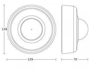 Czujnik obecności i zmierzchu PD-24 COM1 natynkowy IP54 okrągły biały - image 2