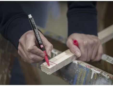 Markery Permapaque z cienką końcówką czarny + czerwony, Sakura - 2