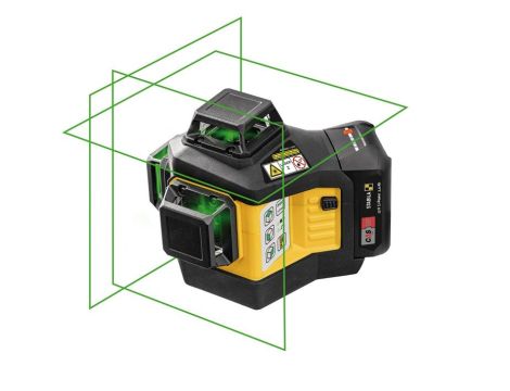 Laser wieloliniowy LAX 600G, system 12 V, zestaw 7-częściowy, z akumulatorem i ładowarką - 2