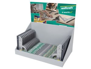 Kątownik uniwersalny 200 x 300 mm Wolfcraft, display 24 sztuki