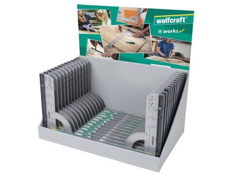 Kątownik uniwersalny 280 x 500 mm Wolfcraft, display 24 szt
