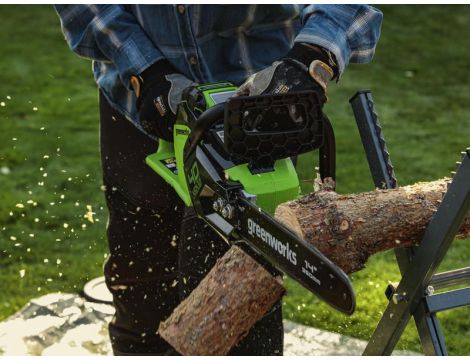 40V pilarka łańcuchowa 40 cm Greenworks GD40CS18K2X zestaw ładowarka + 2x aku 2Ah - 3