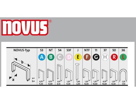 Zszywki typ G 11/12 NOVUS [5000 szt.] - 2