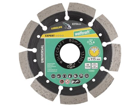 Tarcza diamentowa 115 do cięcia PRO Laser Universal, wolfcraft