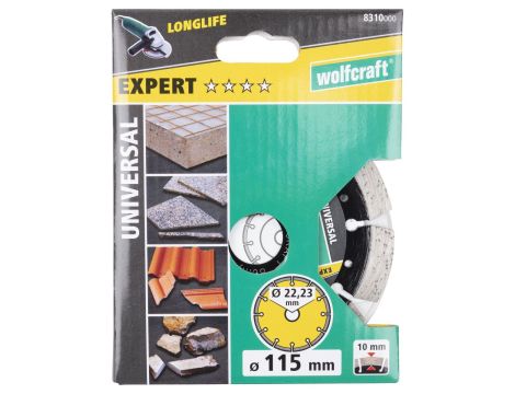 Tarcza diamentowa 115 do cięcia PRO Laser Universal, wolfcraft - 2