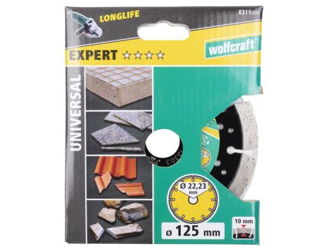 Tarcza diamentowa 125 do cięcia PRO Laser Universal, wolfcraft - 2