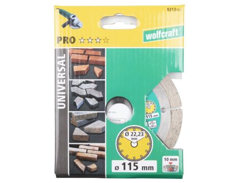 Tarcza diamentowa 115 do cięcia uniwersalna PRO, wolfcraft - 2