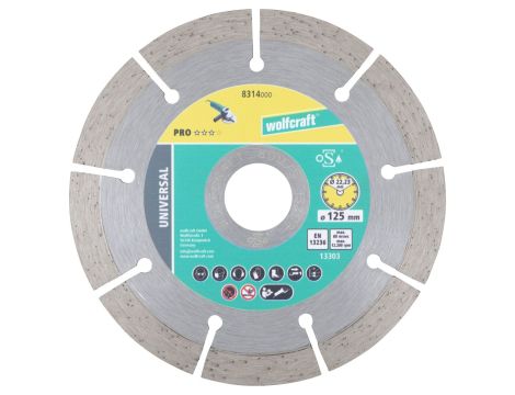 Tarcza diamentowa 125 do cięcia uniwersalna PRO, wolfcraft