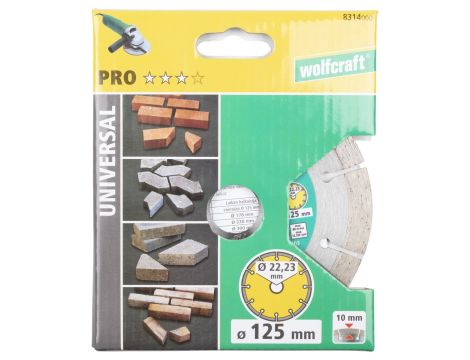 Tarcza diamentowa 125 do cięcia uniwersalna PRO, wolfcraft - 2