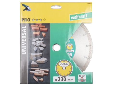 Tarcza diamentowa 230 do cięcia uniwersalna PRO, wolfcraft - 2