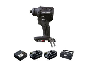 Kompaktowa i lekka wiertarko-wkrętarka 18V Panasonic EY1DD2N18A2B32 w systainerze, 2 x 18V/5,0 Ah i ładowarka, w zestawie uchwyt wiertarski bezkluczykowy EY9HX504E
