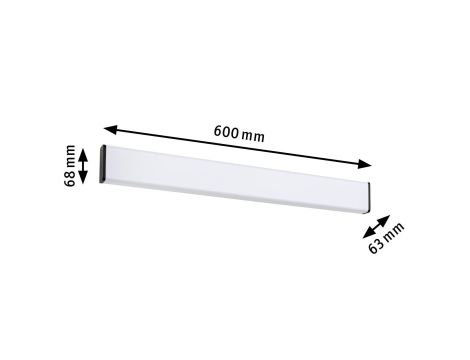 Oprawa ścienna nad lustro NEMBUS LED 11W 950lm 600mm IP44 230V czarny / metal - 7