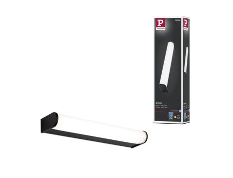Oprawa ścienna nad lustro ARNEB LED 9W 3000K 550lm 328mm IP44 230V czarny / aluminium - 9