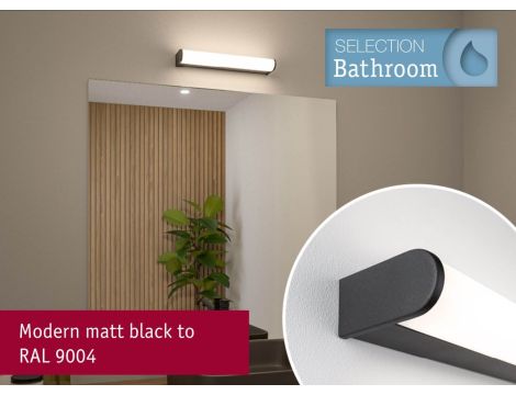 Oprawa ścienna nad lustro ARNEB LED 9W 3000K 550lm 328mm IP44 230V czarny / aluminium - 3