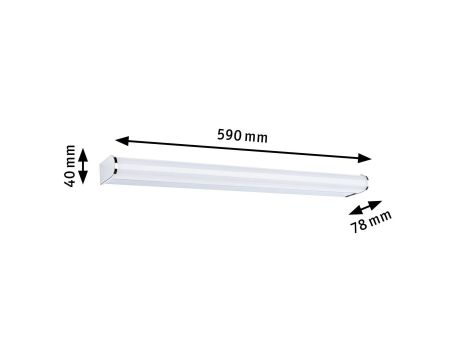 Oprawa ścienna nad lustro ARNEB LED 12W 3000K 1000lm 600mm IP44 230V chrom / aluminium - 8