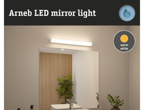 Oprawa ścienna nad lustro ARNEB LED 12W 3000K 1000lm 600mm IP44 230V biały / aluminium - 5