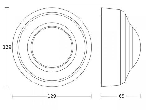 Czujnik obecności i zmierzchu  PD-8 Dali-2 IPD natynkowy IP54 okrągły czarny - 2