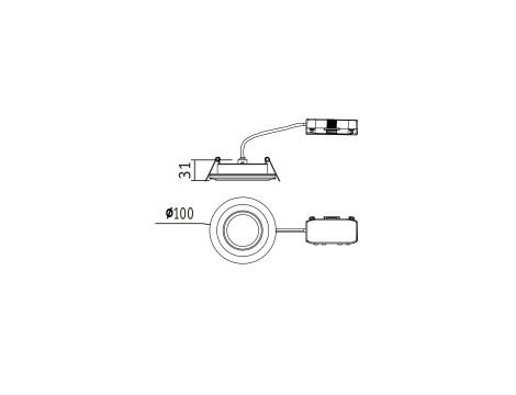 Oprawa wpuszczana SORMUS LED 3 X 6.5W 560lm / 180lm 3000K IP65 230V biały / tworzywo sztuczne - 14