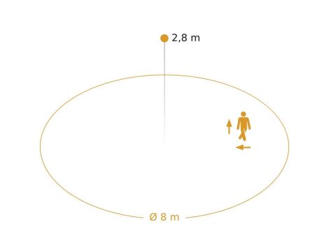 Oprawa z czujnikem ruchu i zmierzchu RS PRO A30 SC HF Bluetooth Mesh 20,7W LED 2534lm 3000K światło bazowe IP54 IK10 230V antracyt/ aluminium - 3