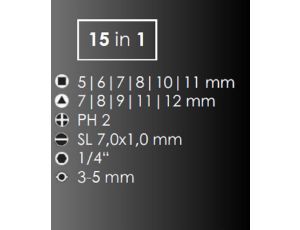 Klucz do szaf sterowniczych Mini Key V1   15 w 1 - image 2
