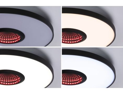 Plafoniera SPACEGLOW Three LED 3D DIM TunW RGB rainbow 21W 1400lm 3000-6500K pilot 230V czarny mat / metal / tworzywo - 2