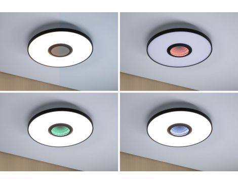 Plafoniera SPACEGLOW Three LED 3D DIM TunW RGB rainbow 21W 1400lm 3000-6500K pilot 230V czarny mat / metal / tworzywo - 5