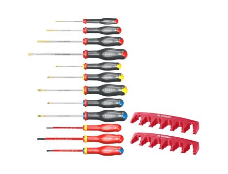 Facom - Zestaw 12 Wkrętaków 2 Uchwyty - AT.J12R1PB