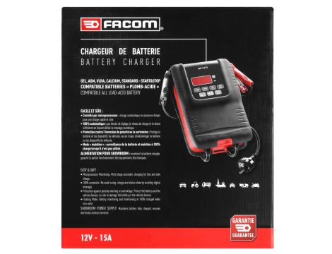 Facom - Prostownik Do Akumulatorów 12 V, 15 A - BC1215PB