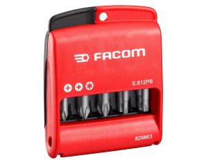Facom - Zestaw mieszany końcówek o długości 50 mm do śrub Phillips, Pozidriv i Torx - E.612PB