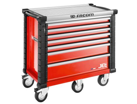 Facom - Wózek JET, 7 szuflad, 5 modułów na szufladę, czerwony - JET.7M5A