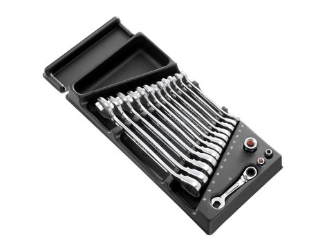 Facom - Mod 12 Klucz Oczkowo-Płaskich grzechotki 8-19 - MOD.467BJ13PB