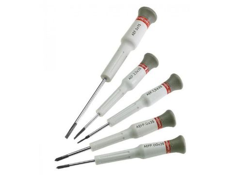 Facom - Zestaw 5 wkrętaków Micro-Tech® do śrub z rowkiem i Phillips®, 1,5 - MT.JE5PB