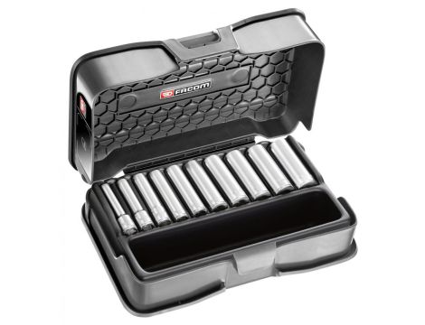 Facom - Komplet nasadek Dlug 1/4 6Kątnych 5.5-14Mm - R.405