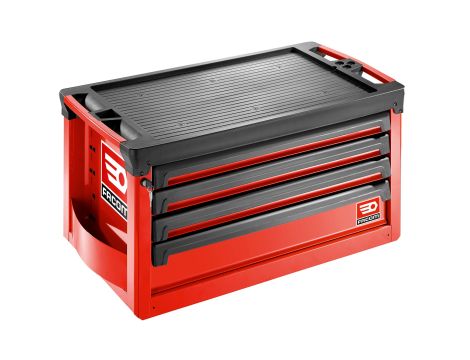 Facom - Skrzynka ROLL, 4 szuflady, 4 moduły na szufladę, czerwona - ROLL.C4M4A