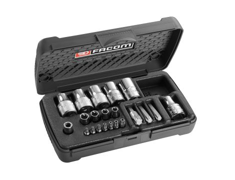 Facom - Zestaw nasadek Bitowych Torx E6-20 Tx10- - RSX.19BPB