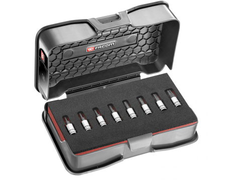 Facom - Zestaw 8 nasadek 1/4 Hex Ogv Grip - RTM.J8MGRPPB