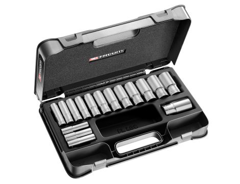 Facom - Komplet 16 nasadek Metr 1/2 ; 12- Kątne - S.404AE