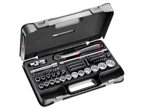 Facom - 48Elementowy Komplet nasadek 1/2 12 Kątne - S.850